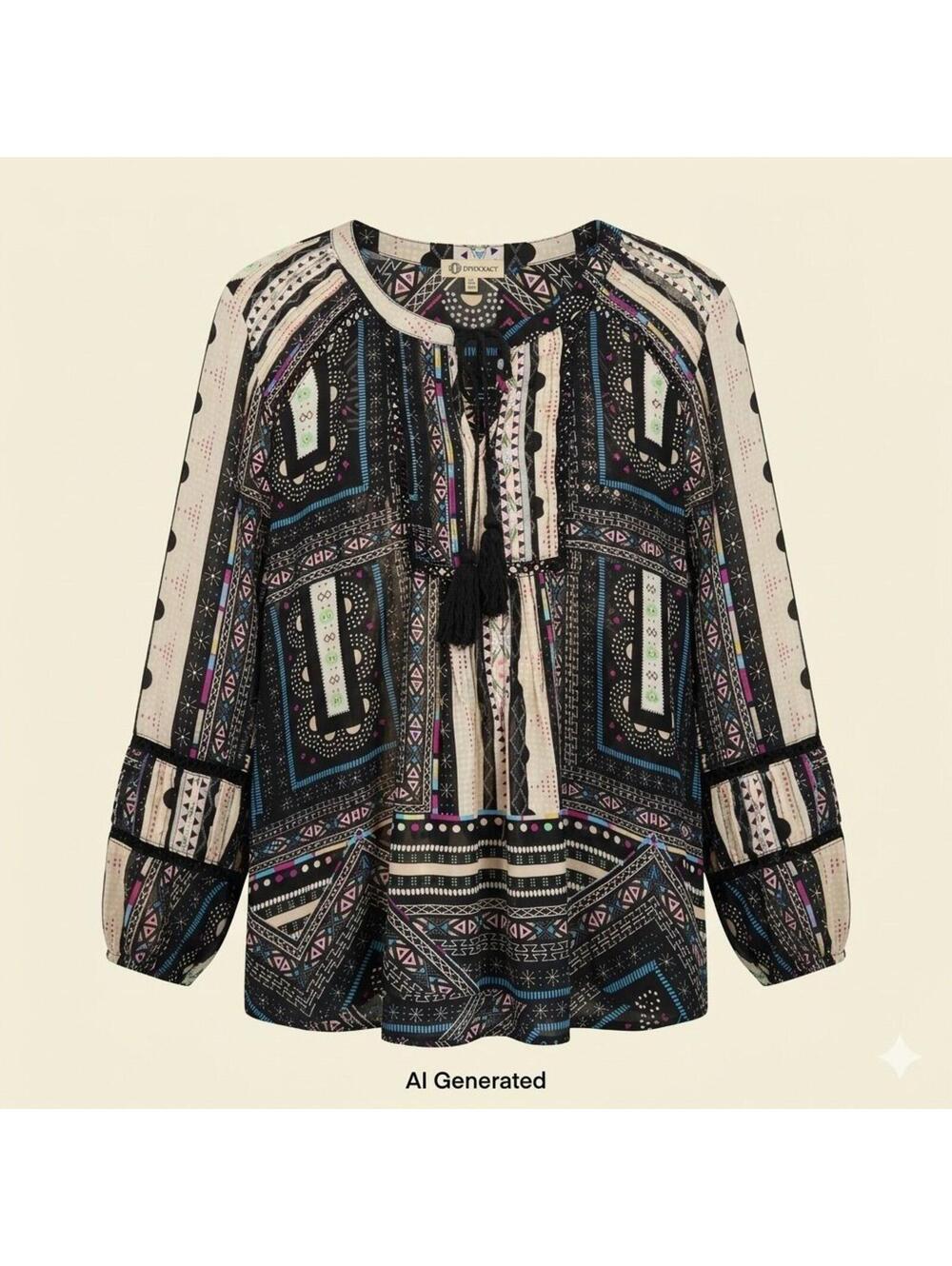 363-Democracy Blouse Size XL / PTP 23